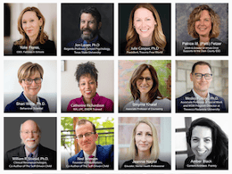 Grid of 12 photos of headshots